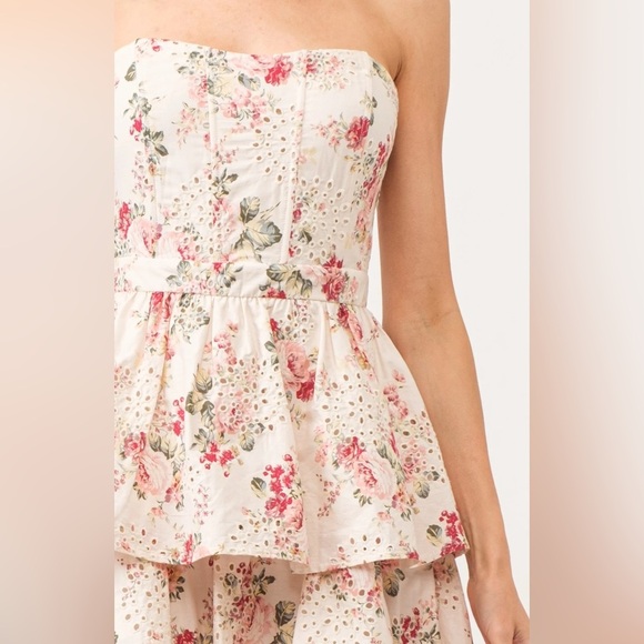 SOFIE THE LABEL
FLORAL CORSET TIERED MIDI
DRESS Size S - Picture 2 of 10